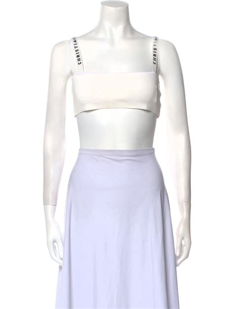 dior white crop top